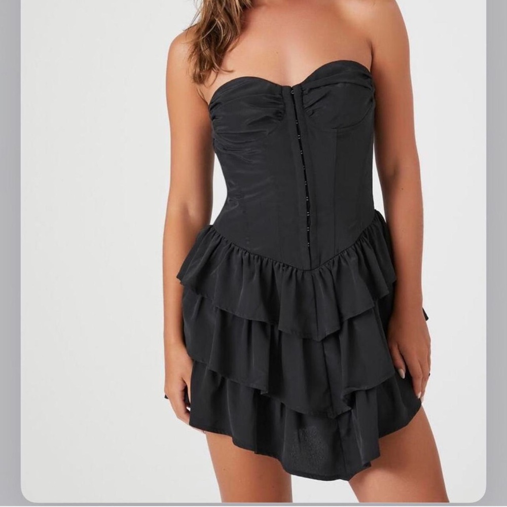 Forever 21 corset ruffle dress